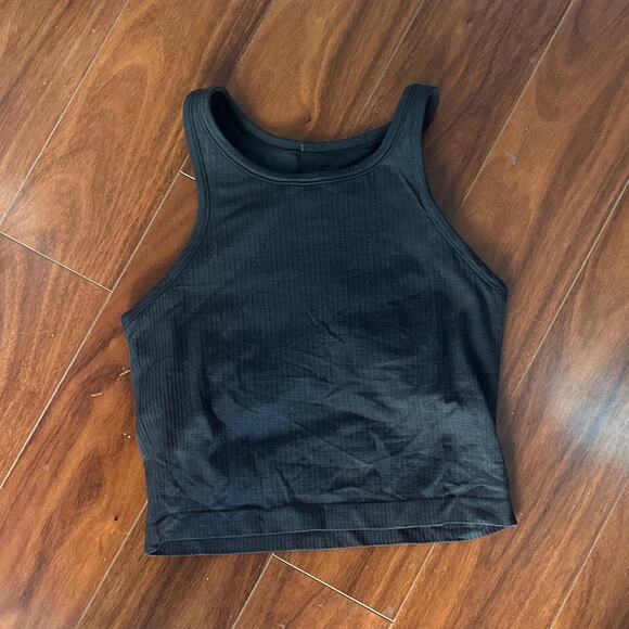 Lululemon Ebb to Street Cropped Racerback Tank | Black | Size 8 - Picture 3 of 4